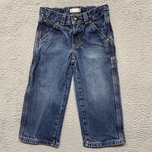 Jumping Beans Carpenter Blue Jeans Boys 3T Zip Snap 5-Pocket Adjustable Waist